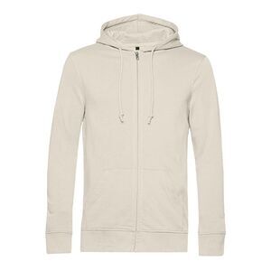 B&C Mens Zipped Hoodie / Off White